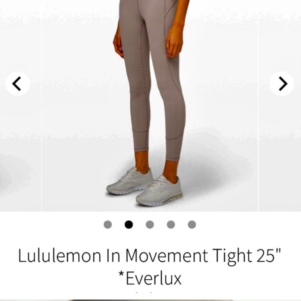 lululemon athletica Women's In Movement Tight 25" Leggings. Size 6